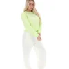 Jorie Wide Sweatshirt mit Rundhalsausschnitt in Shadow Lime