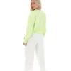 Jorie Wide Sweatshirt mit Rundhalsausschnitt in Shadow Lime