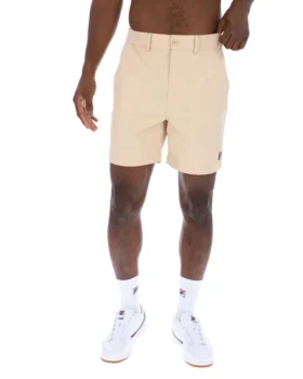Klassische beige Caruso-Chino-Shorts