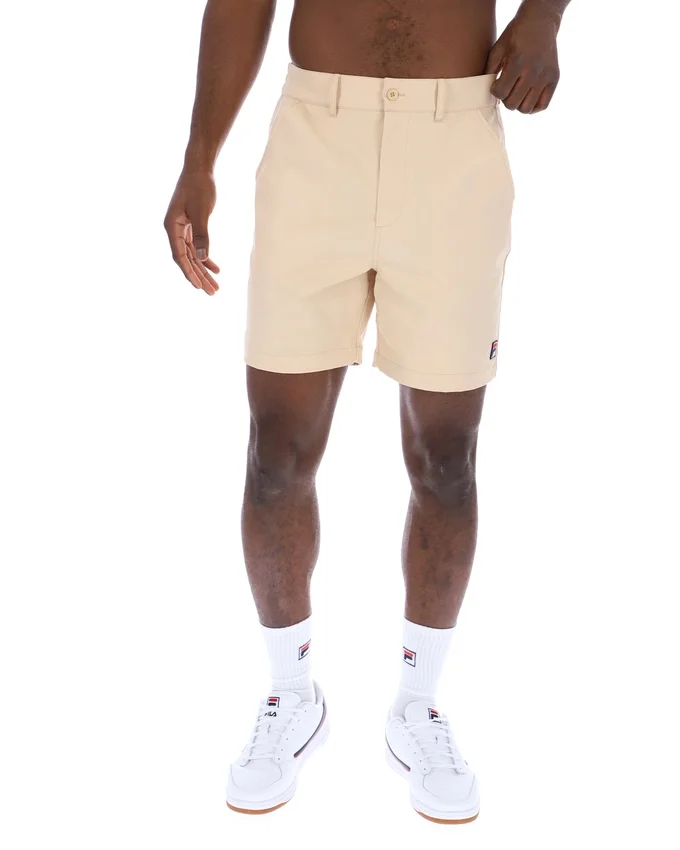 Klassische beige Caruso-Chino-Shorts