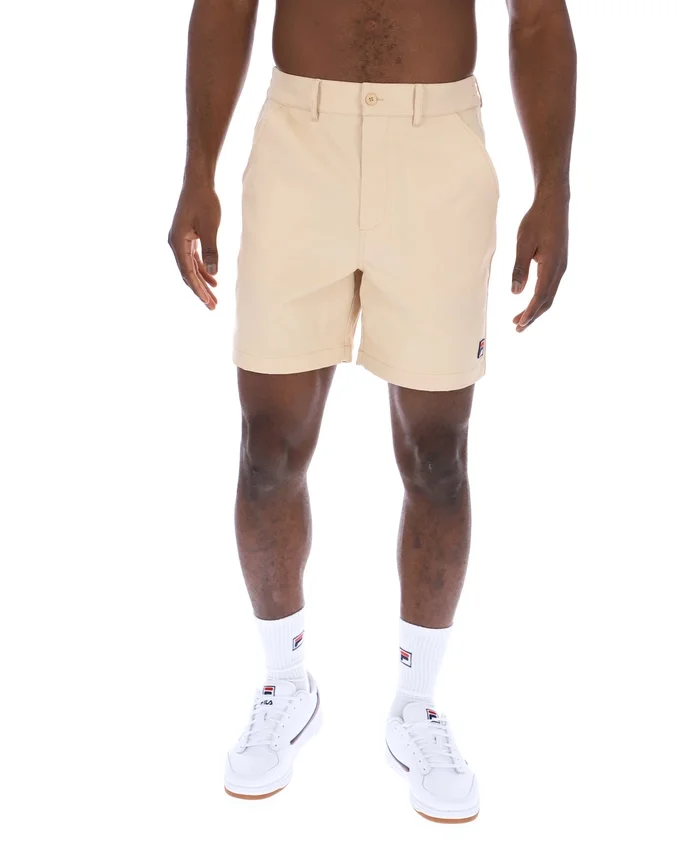 Klassische beige Caruso-Chino-Shorts