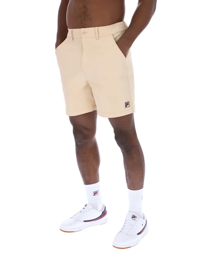 Klassische beige Caruso-Chino-Shorts