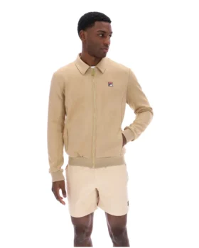 Klassische beige Francesco-Wildlederjacke