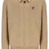 Klassische beige Francesco-Wildlederjacke