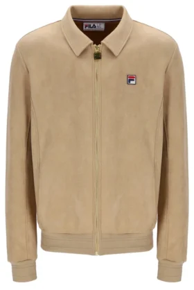 Klassische beige Francesco-Wildlederjacke