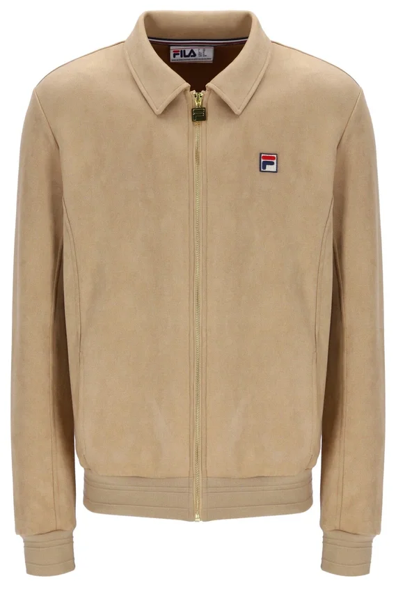 Klassische beige Francesco-Wildlederjacke