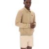 Klassische beige Francesco-Wildlederjacke