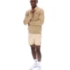 Klassische beige Francesco-Wildlederjacke