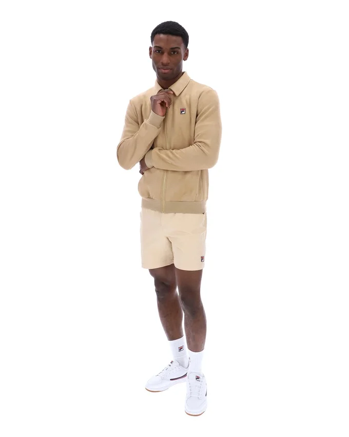 Klassische beige Francesco-Wildlederjacke