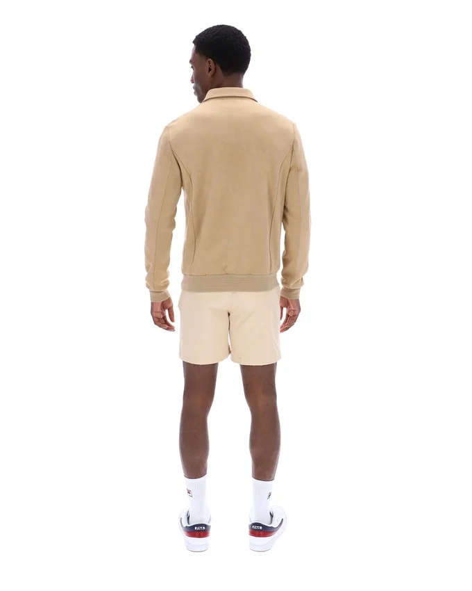Klassische beige Francesco-Wildlederjacke