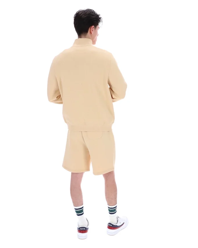 Klassische beige Vico-Fleece-Shorts