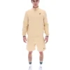 Klassischer beiger Ramy F-Box-Pullover mit 1/4-Reißverschluss