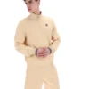 Klassischer beiger Ramy F-Box-Pullover mit 1/4-Reißverschluss