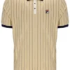 Klassisches Beige BB1 Classic Vintage gestreiftes Polohemd