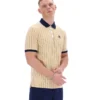 Klassisches Beige BB1 Classic Vintage gestreiftes Polohemd