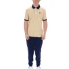 Klassisches Beige BB1 Classic Vintage gestreiftes Polohemd