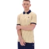 Klassisches Beige BB1 Classic Vintage gestreiftes Polohemd