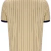 Klassisches Beige BB1 Classic Vintage gestreiftes Polohemd