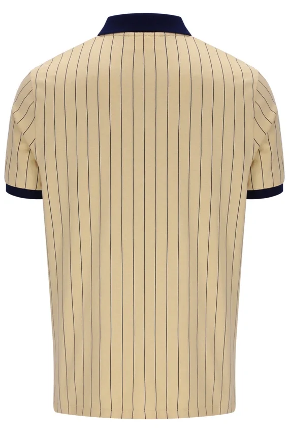 Klassisches Beige BB1 Classic Vintage gestreiftes Polohemd