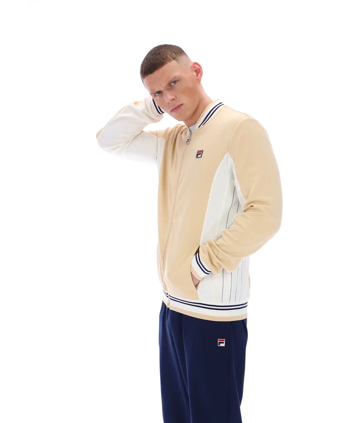 Klassisches beiges Settanta Baseball-Trainingsjacke