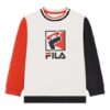 Langarm-Sweatshirt aus Baumwolle „White Red“