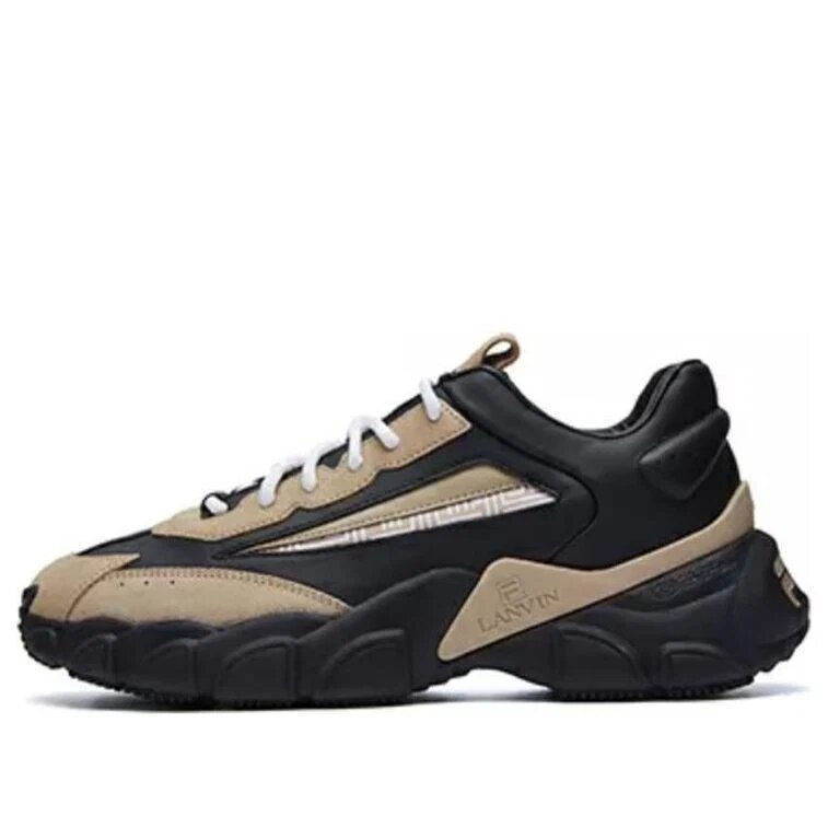 Lanvin x Fila Low-Top-Laufschuhe Schwarz/Gelb