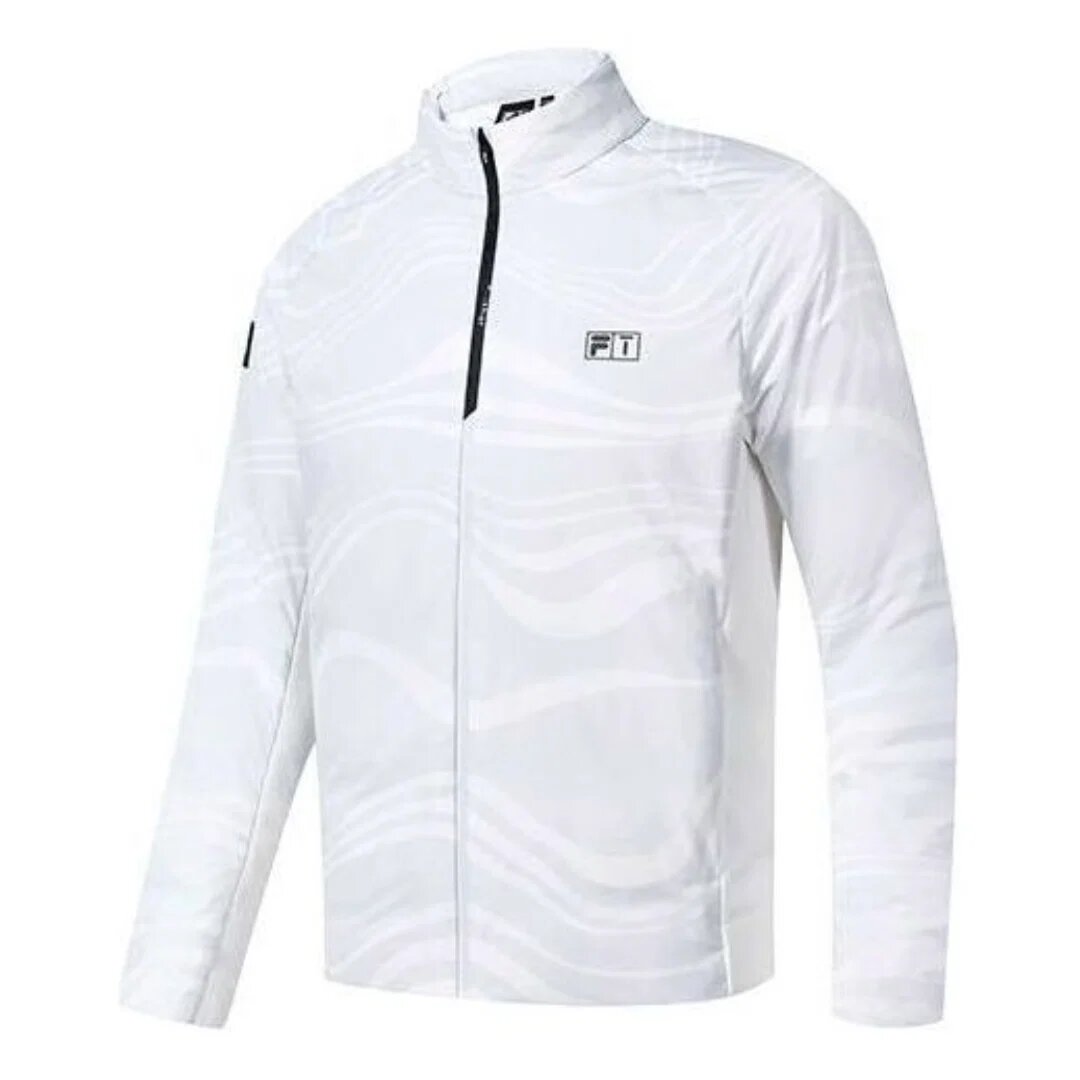 Leichte, warme Daunenjacke mit Golf-Logo „Weiß“