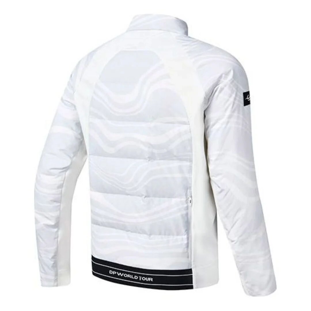 Leichte, warme Daunenjacke mit Golf-Logo „Weiß“