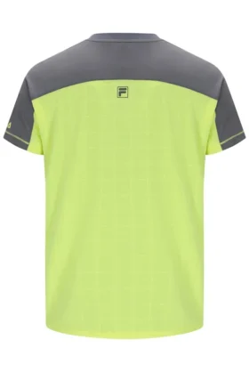 Lemon Herren-Tennis-T-Shirt mit Henry-Ausschnitt