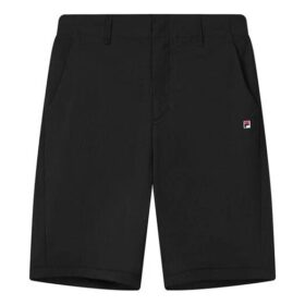 Lockere, atmungsaktive Freizeit-Shorts aus gewebtem Stoff, schwarz