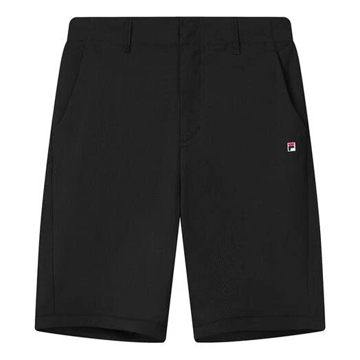Lockere, atmungsaktive Freizeit-Shorts aus gewebtem Stoff, schwarz