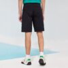Lockere, atmungsaktive Freizeit-Shorts aus gewebtem Stoff, schwarz
