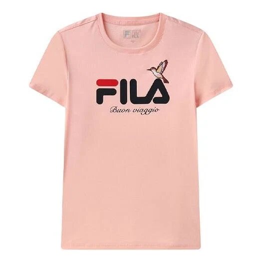 Logo Alphabet Sports hautfreundliches Kurzarm-Shirt in Rosa