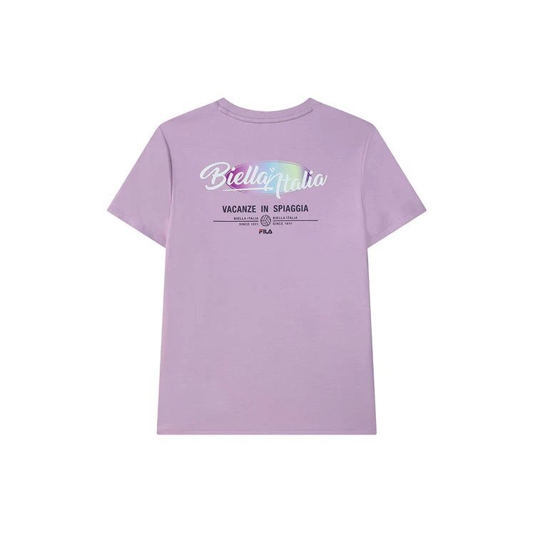 Logo-Aufdruck, lässig, sportlich, kurzärmelig, lila, Shorts