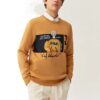 Logo-Grafik-Pullover „Tan Black“
