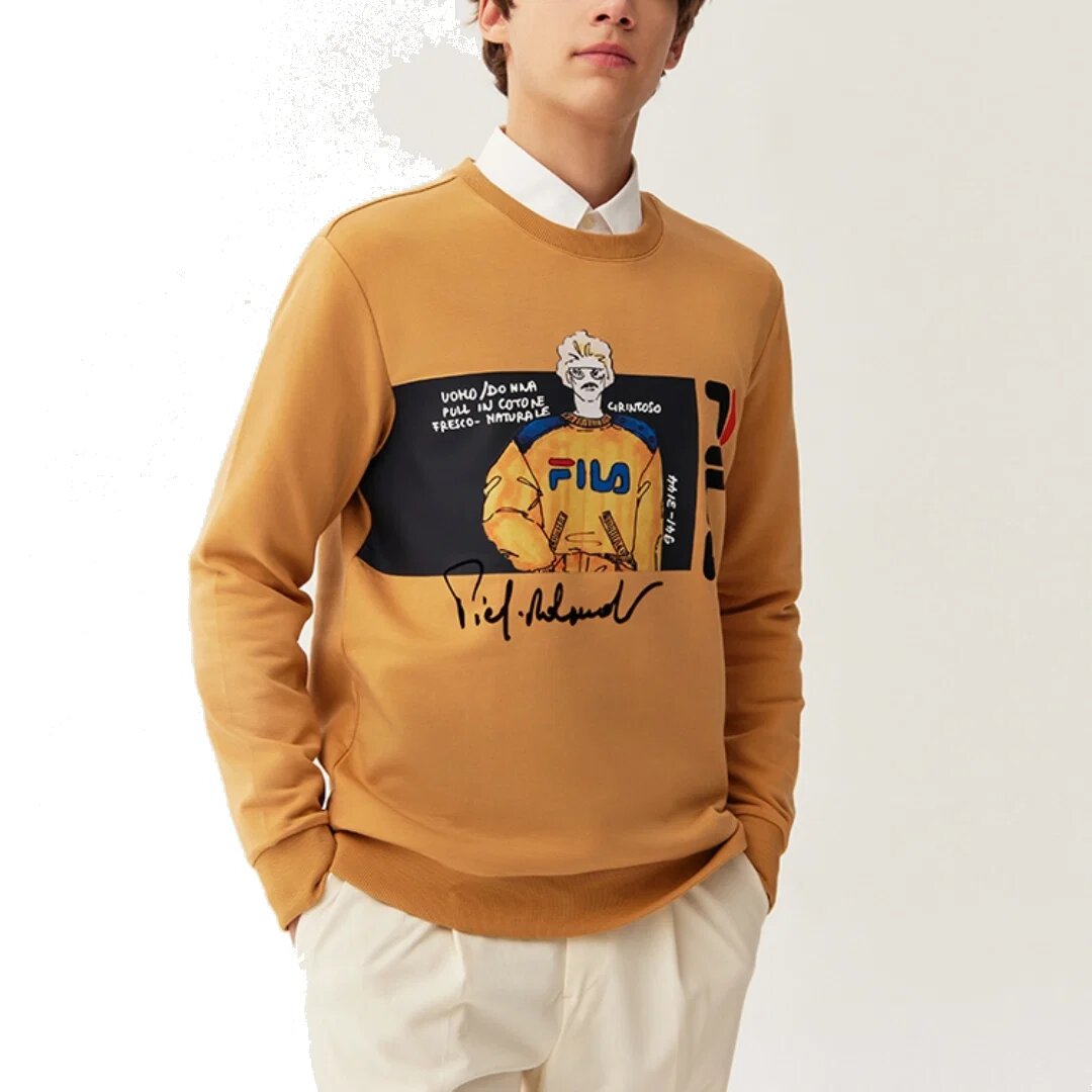 Logo-Grafik-Pullover „Tan Black“