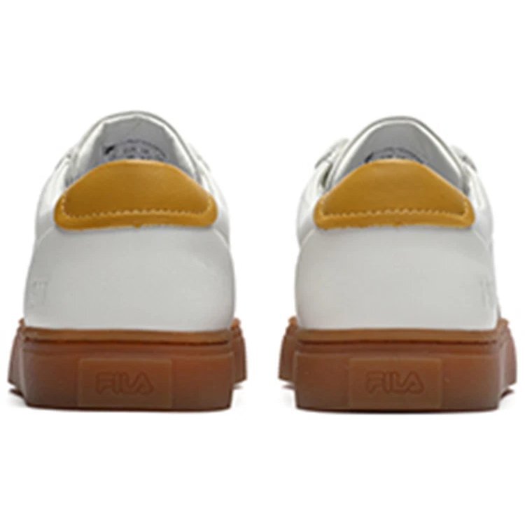 Low-Top-Sneaker Weiß/Kaffee