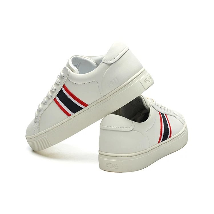 Low-Top-Sneaker „Weiß Rot Schwarz“