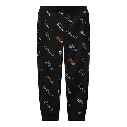 Lässige Strickhose mit Monogramm für Herren, schwarz