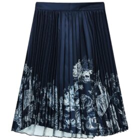 Lässiger langer Rock „Navy White“
