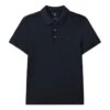 Lässiges, einfarbiges, atmungsaktives Kurzarm-Poloshirt in Marineblau