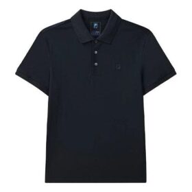 Lässiges, einfarbiges, atmungsaktives Kurzarm-Poloshirt in Marineblau