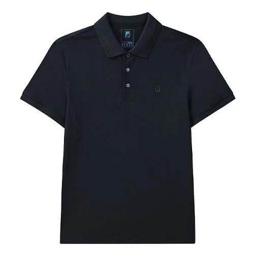 Lässiges, einfarbiges, atmungsaktives Kurzarm-Poloshirt in Marineblau