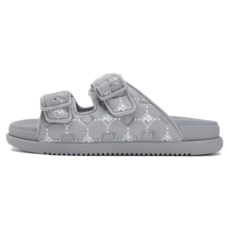 Lucia Fashion Pantoletten „Grau-Weiß“