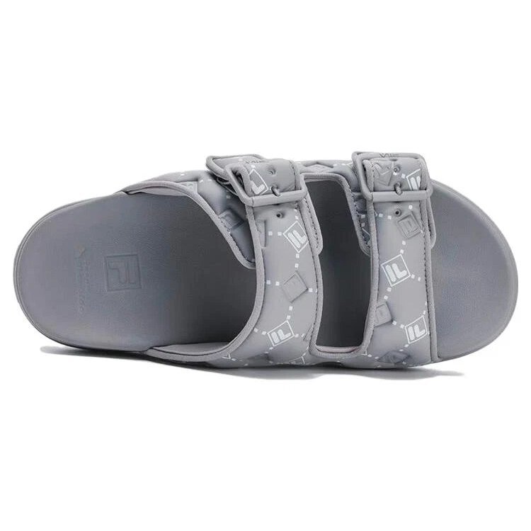 Lucia Fashion Pantoletten „Grau-Weiß“