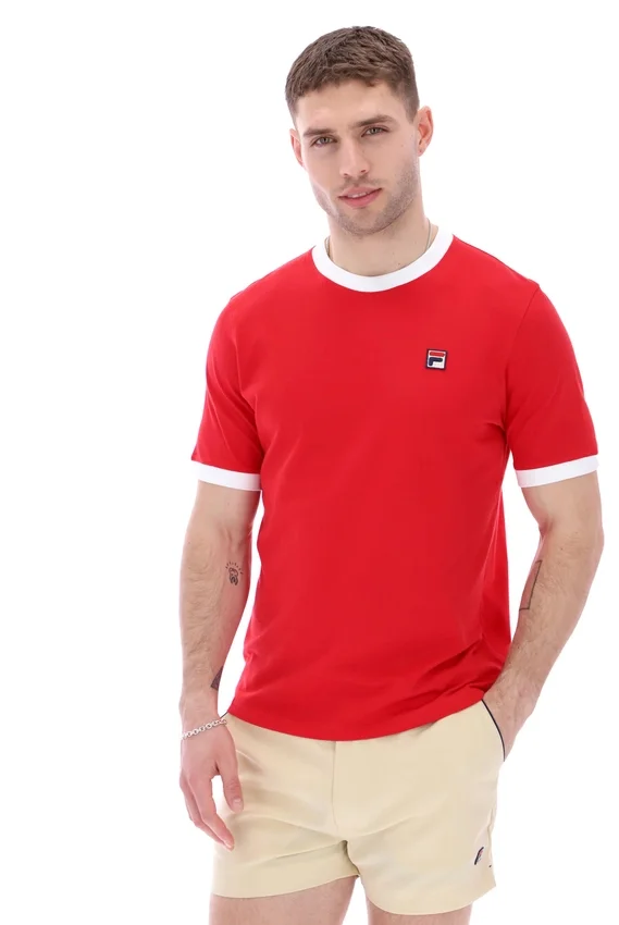 Marconi Essential Ringer-T-Shirt in Chinesisch-Rot
