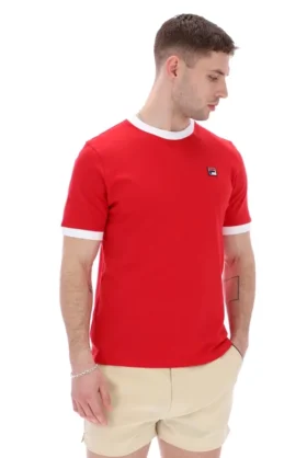 Marconi Essential Ringer-T-Shirt in Chinesisch-Rot
