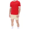 Marconi Essential Ringer-T-Shirt in Chinesisch-Rot