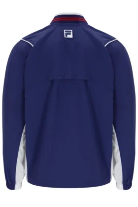Marineblaue Unisex-Tennis-Aufwärmjacke