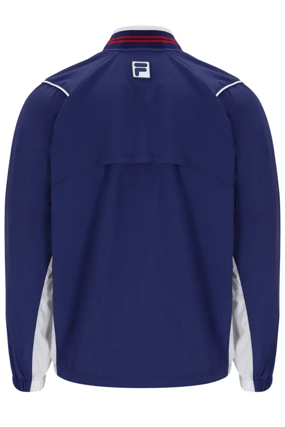 Marineblaue Unisex-Tennis-Aufwärmjacke